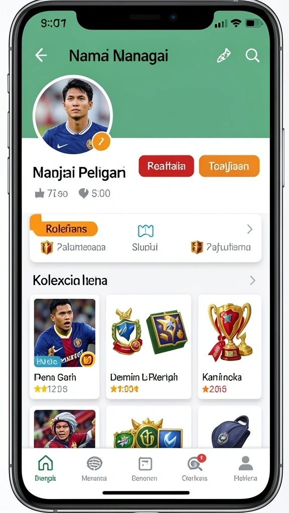 Menampilkan berbagai mode permainan yang dapat dipilih.