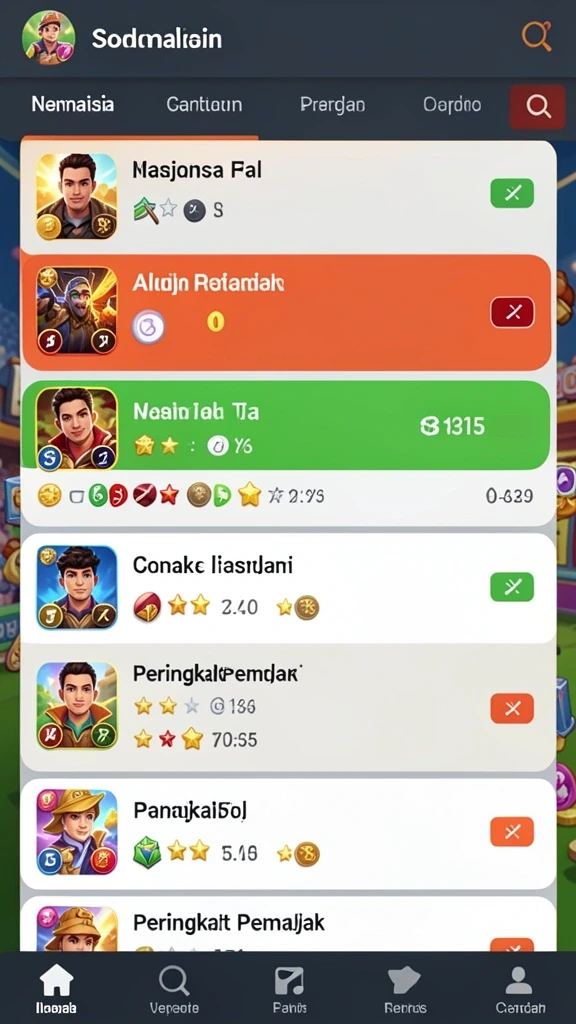 Fitur power-up untuk membantu pemain dalam tantangan.