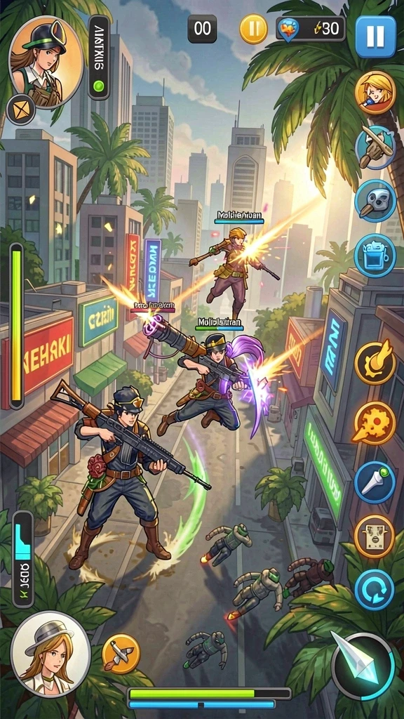Screenshot menunjukkan karakter utama dalam aksi.