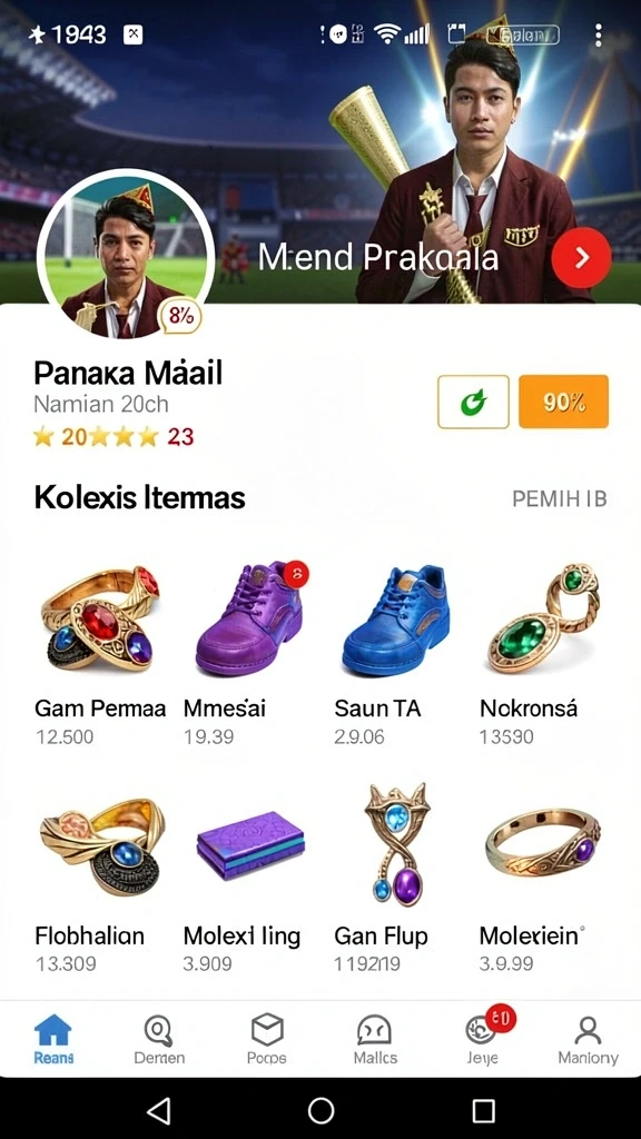 Fitur turnamen dengan hadiah menggiurkan.