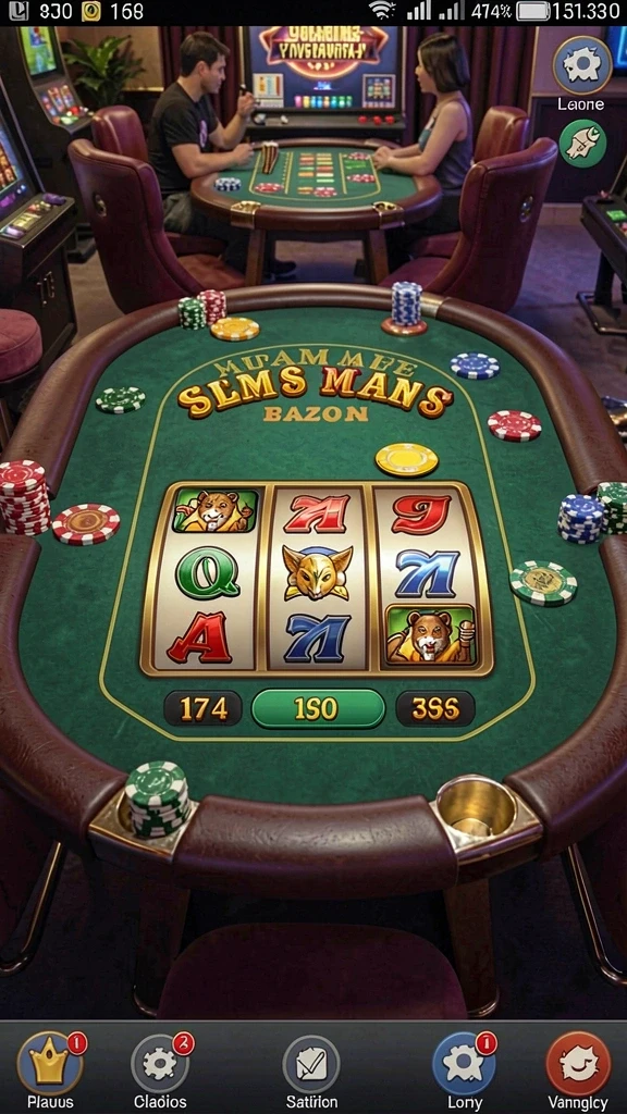 Fitur permainan slot dengan berbagai tema.