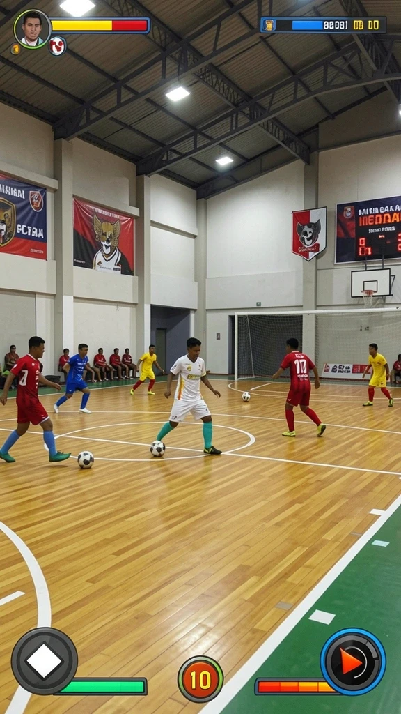 Tangkapan layar menunjukkan karakter utama dalam aksi bertarung.
