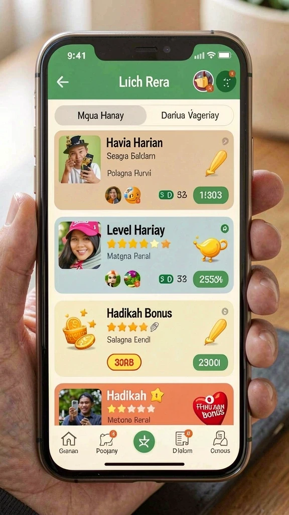 Fitur interaksi sosial yang membuat permainan lebih seru.