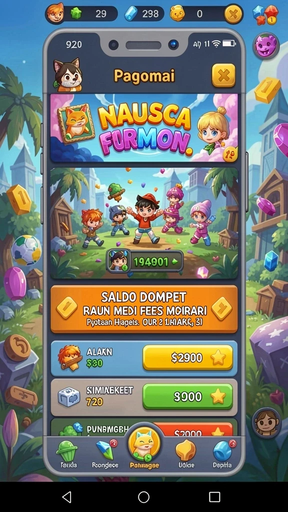 Tampilan antarmuka OMUTOGEL yang menarik.