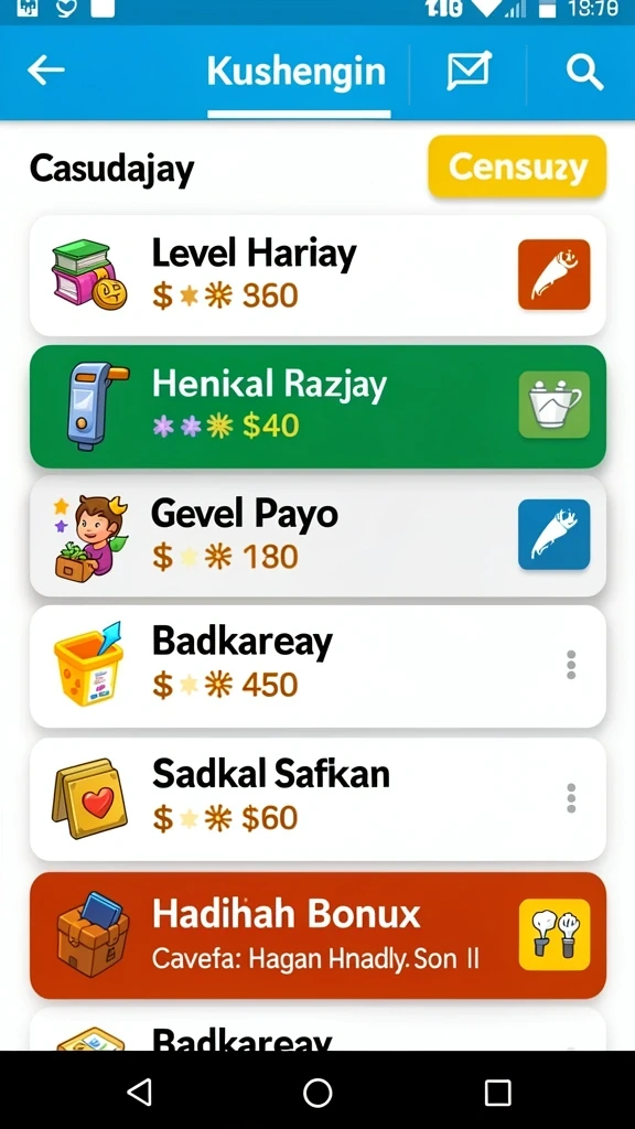 Berbagai level dengan tantangan yang menarik.
