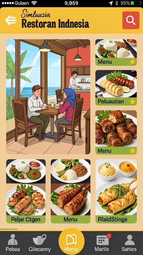 Tampilan antarmuka utama SEHOKI yang menarik.